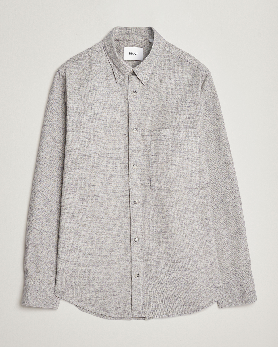 Homme | Chemises | NN07 | Cohen Brushed Flannel Shirt Black Multi