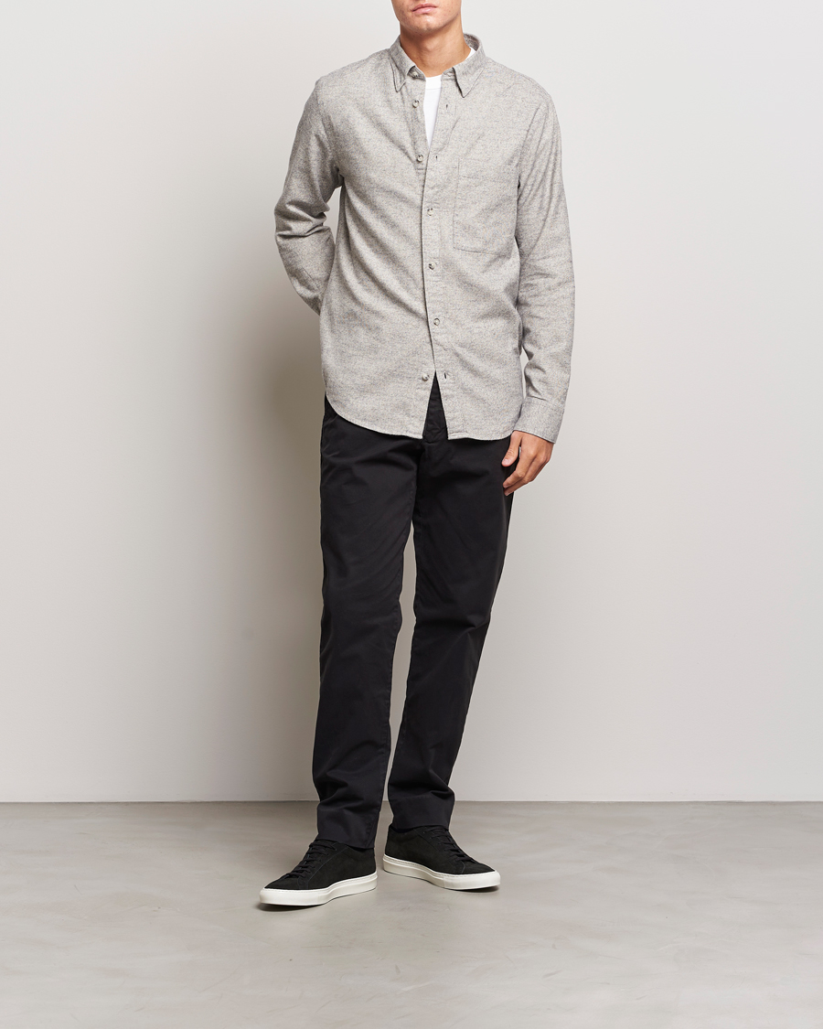 Homme | Chemises | NN07 | Cohen Brushed Flannel Shirt Black Multi