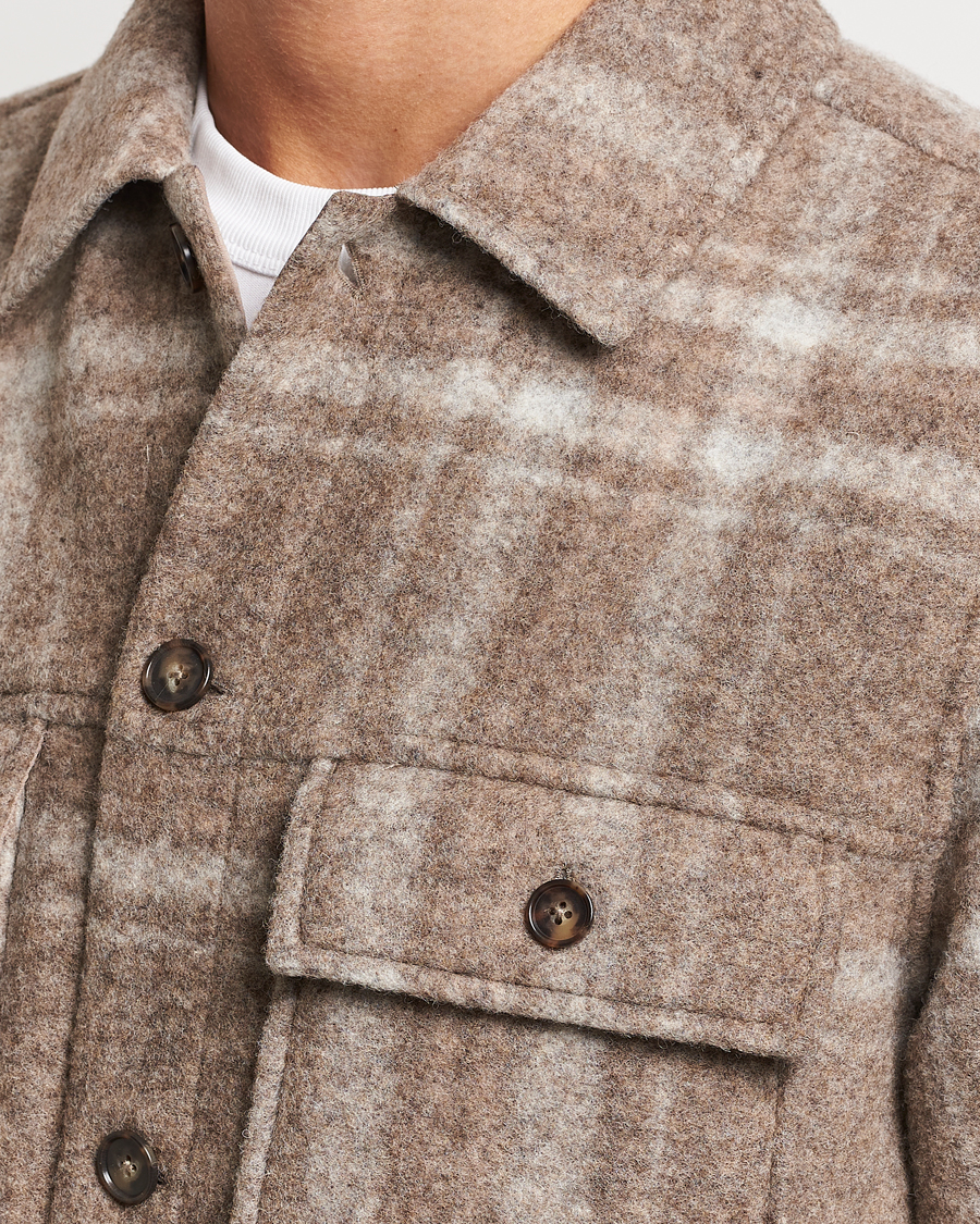 Homme | Manteaux Et Vestes | NN07 | Wilas Checked Shirt Jacket Brown