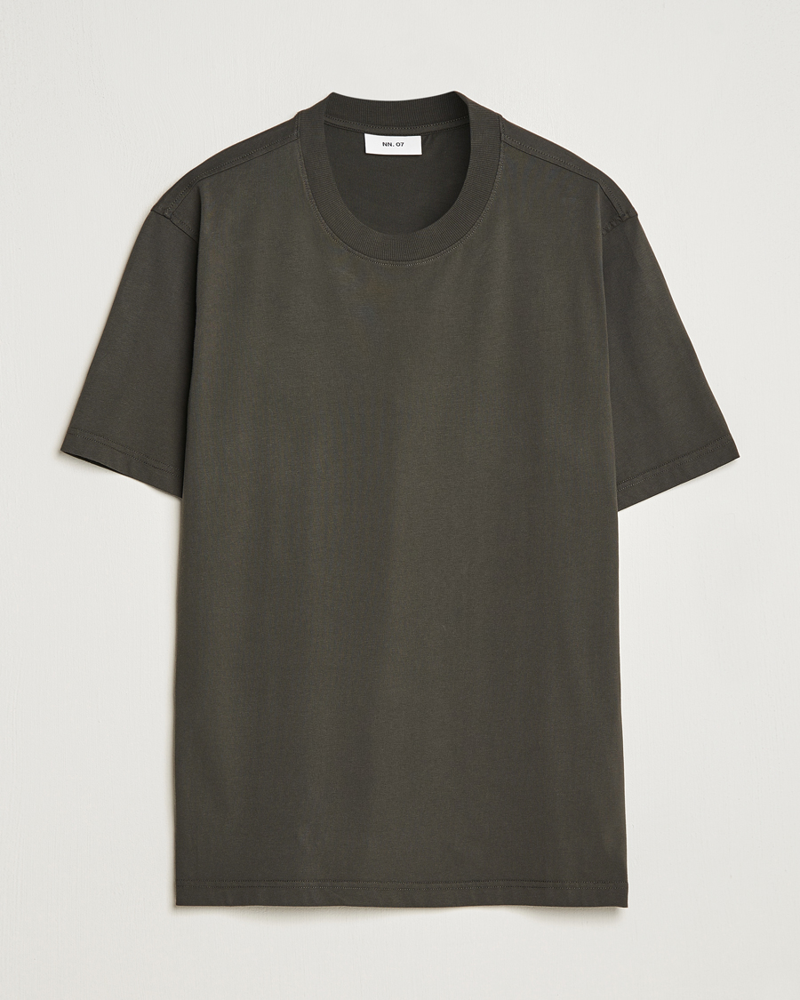 Homme | T-shirts | NN07 | Adam Crew Neck T-Shirt Dark Army