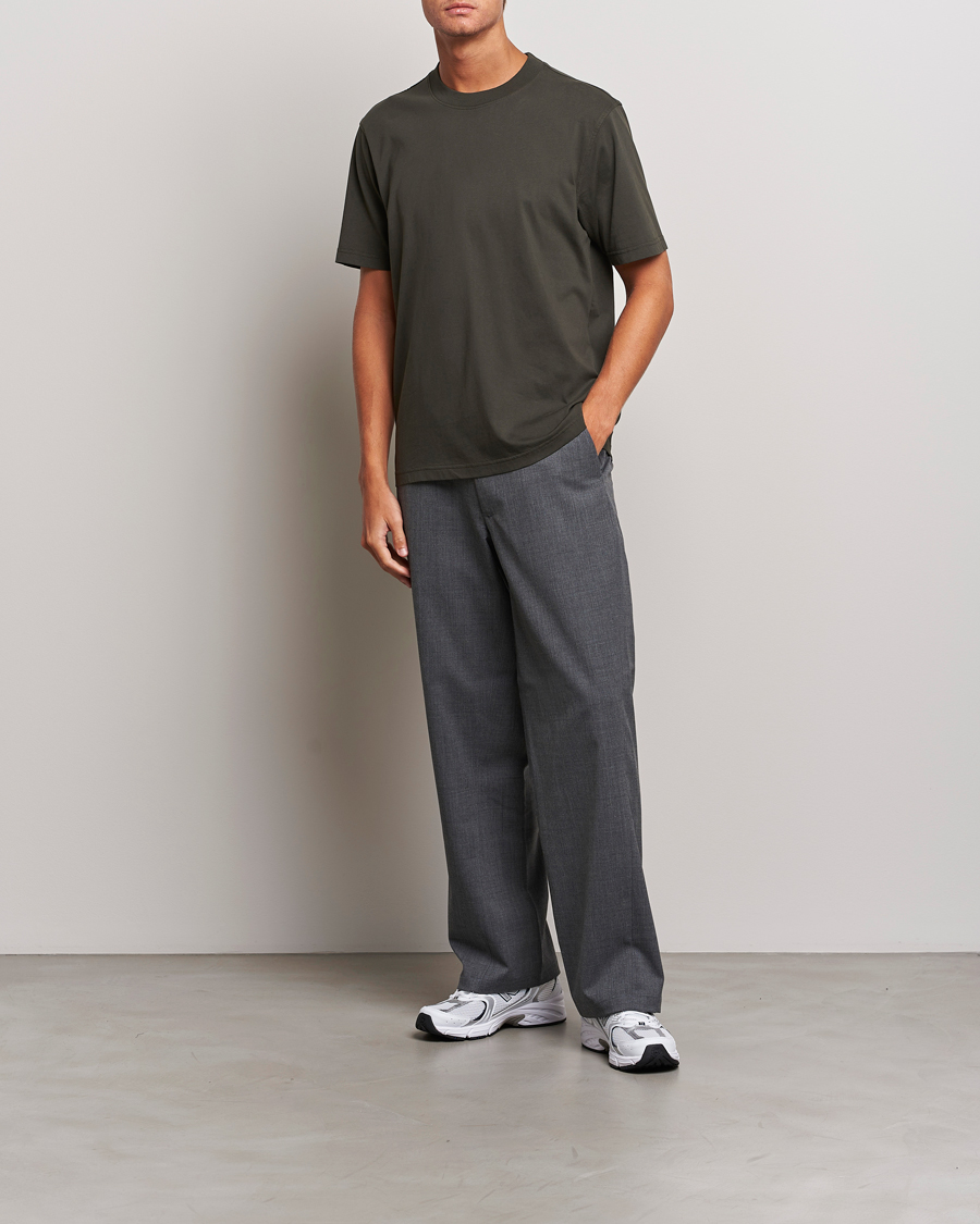 Homme | T-shirts | NN07 | Adam Crew Neck T-Shirt Dark Army