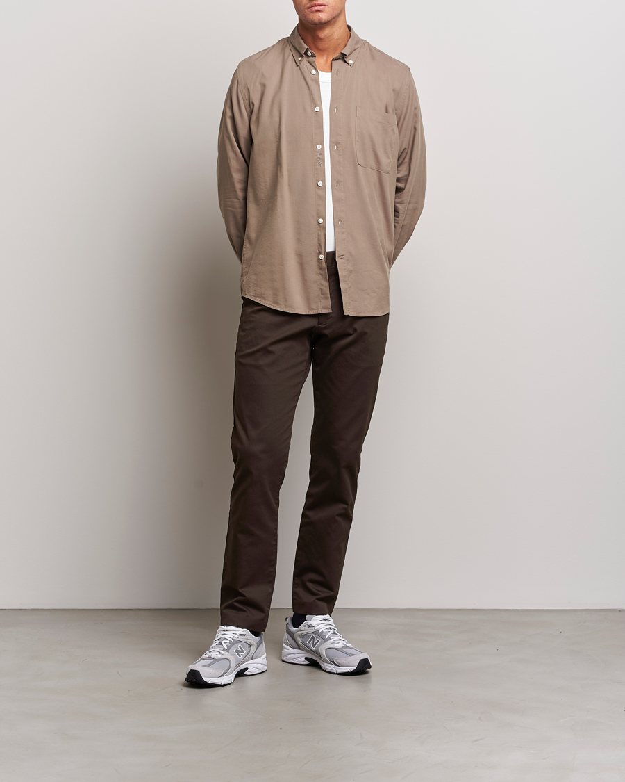Homme | Pantalons | NN07 | Theo Regular Fit Chinos Demitasse Brown
