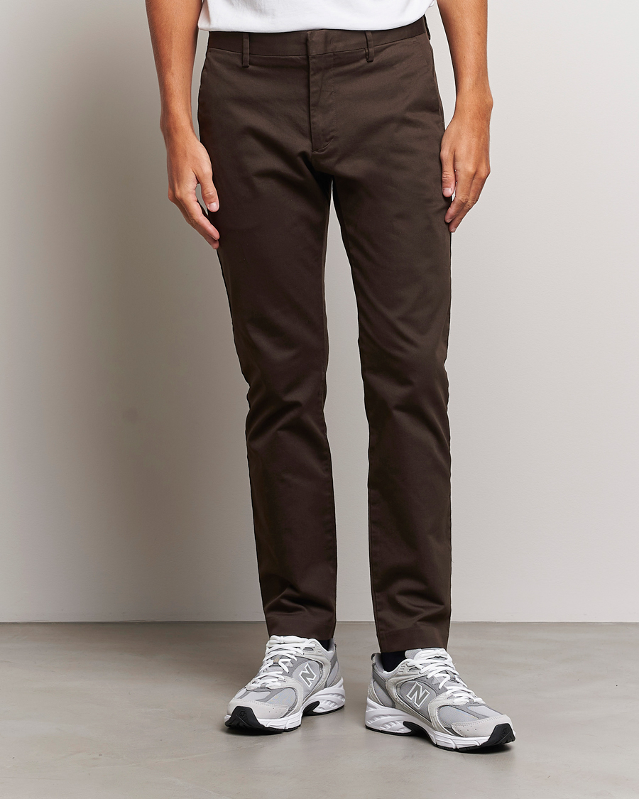 Homme | Pantalons | NN07 | Theo Regular Fit Stretch Chinos Demitase Brown