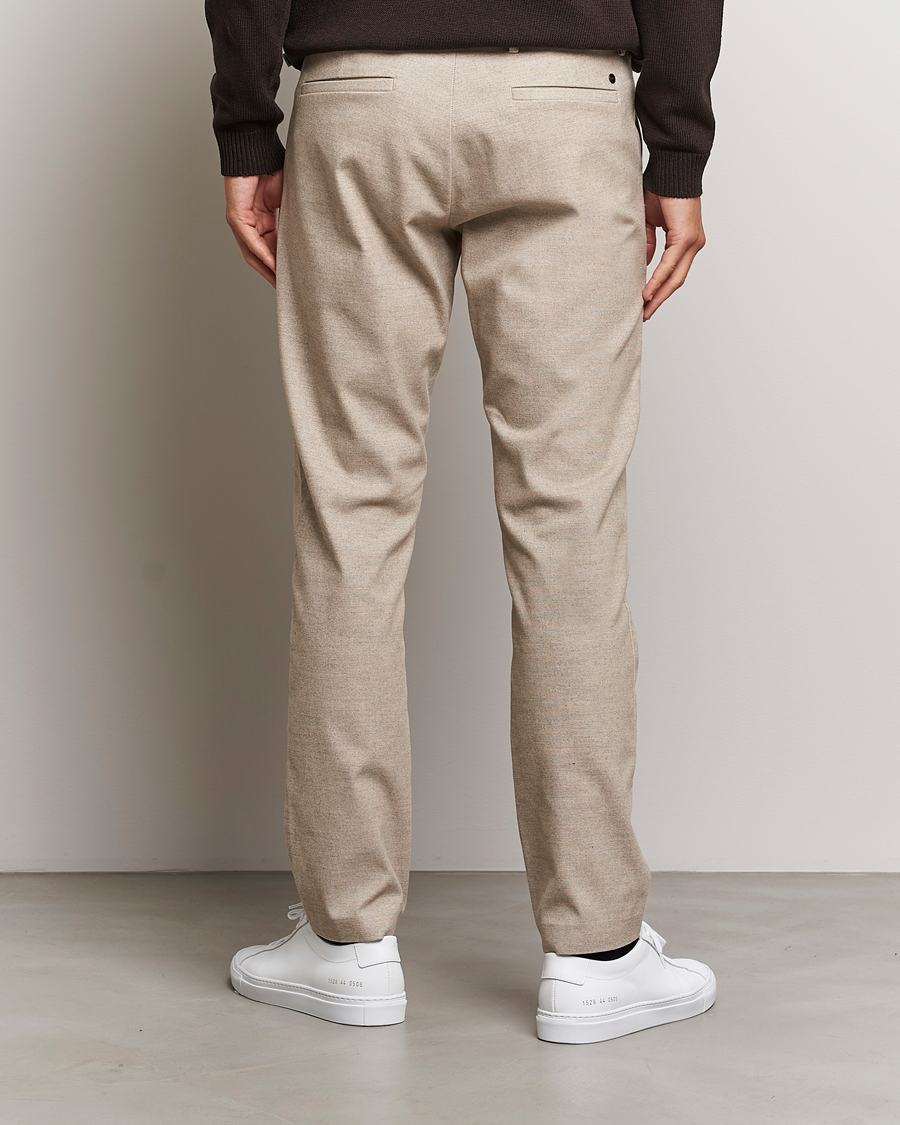 Homme | Pantalons | NN07 | Theo Brushed Cotton Trousers Cement Melange