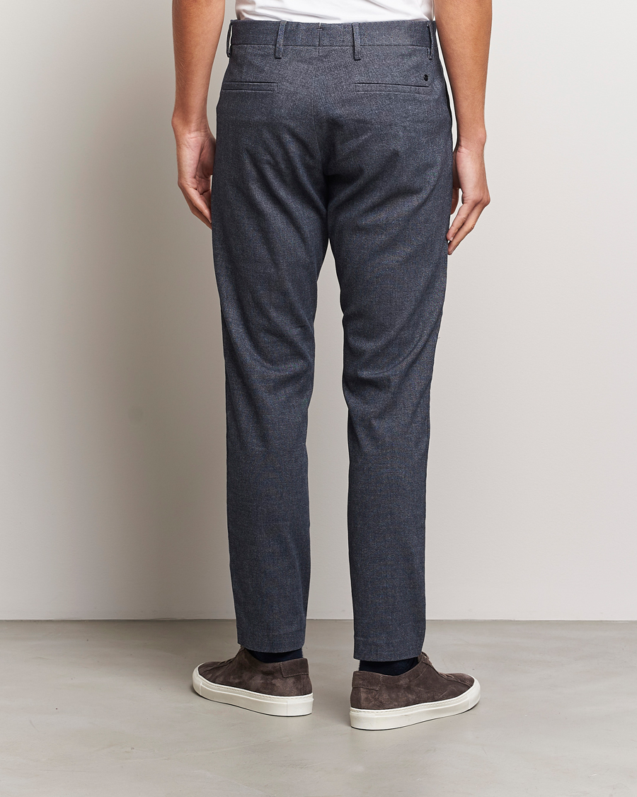 Homme | Pantalons | NN07 | Theo Brushed Cotton Trousers Navy Blue