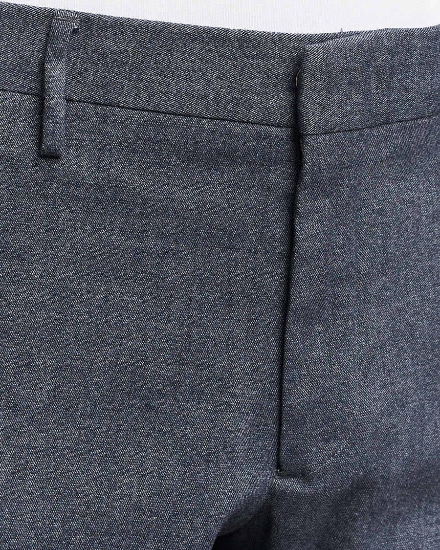 Homme | Pantalons | NN07 | Theo Brushed Cotton Trousers Navy Blue