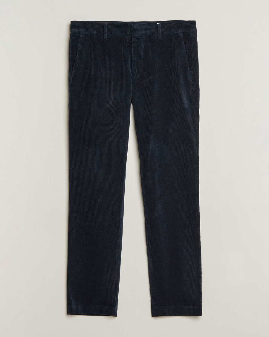 Homme | Pantalons | NN07 | Theo Regular Fit Corduroy Chinos Navy Blue