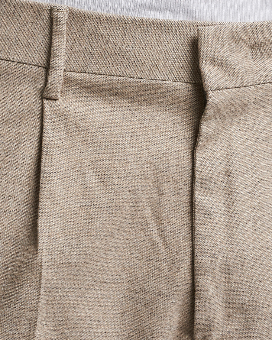Homme | Pantalons | NN07 | Bill Pleated Structured Trousers Cement Melange