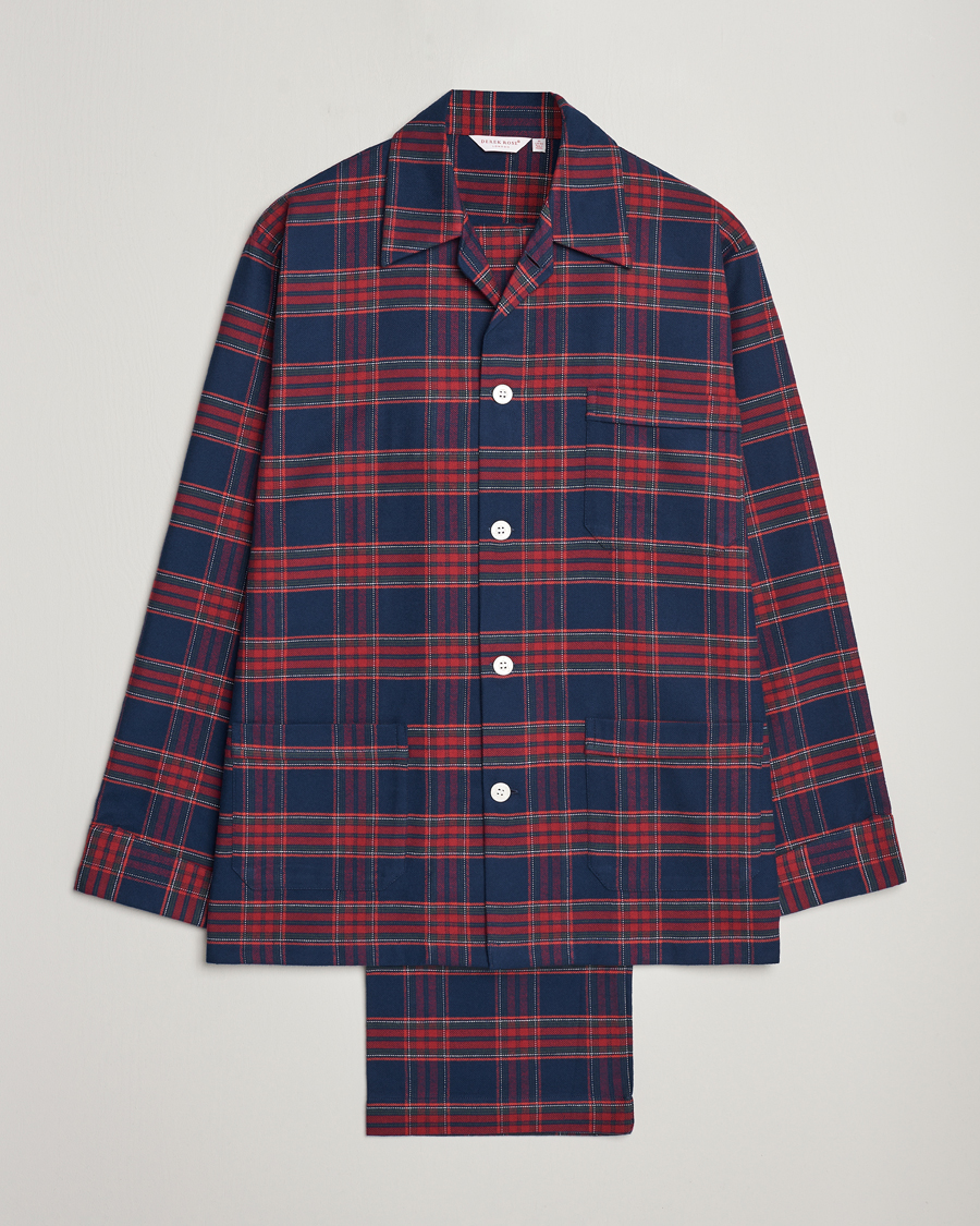 Homme | Peignoirs Et Pyjamas | Derek Rose | Cotton Flannel Checked Pyjama Set Multi
