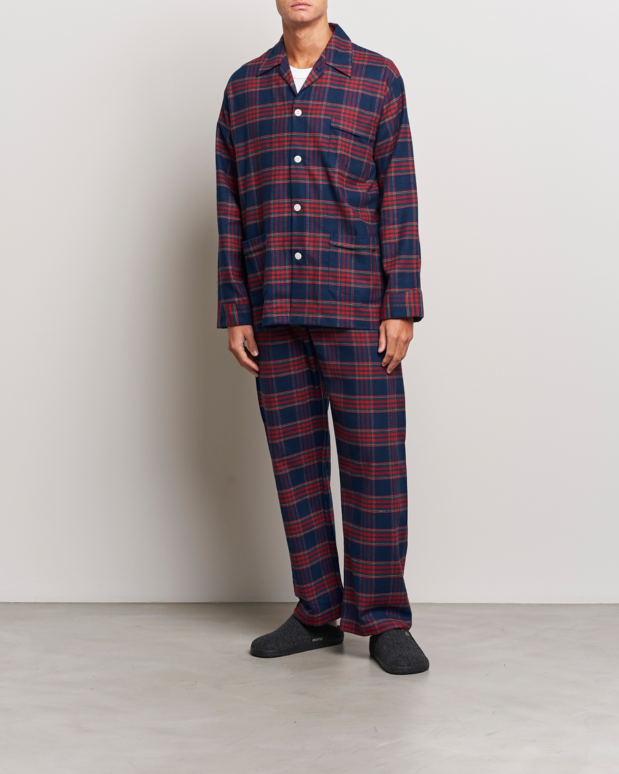 Homme | Peignoirs Et Pyjamas | Derek Rose | Cotton Flannel Checked Pyjama Set Multi