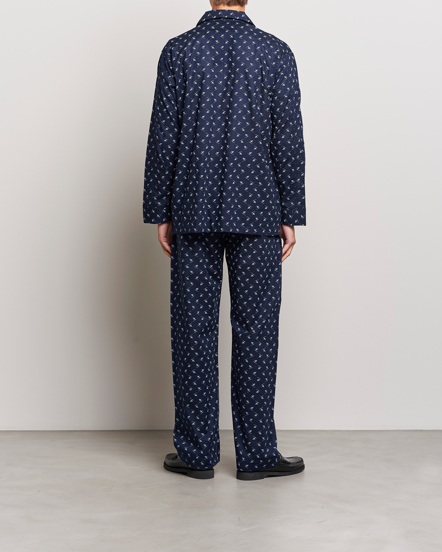 Heren | Pyjama's en gewaden | Derek Rose | Cotton Ski Pyjama Set Navy
