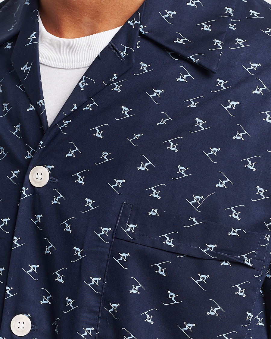 Heren | Pyjama's en gewaden | Derek Rose | Cotton Ski Pyjama Set Navy