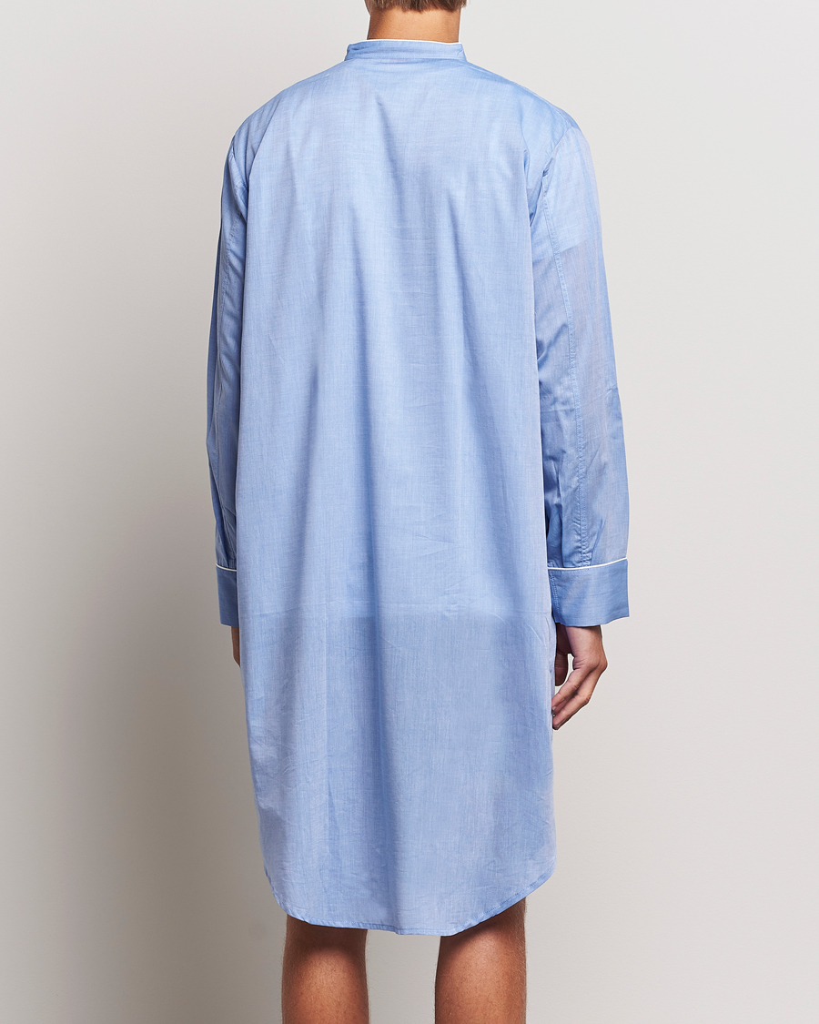 Homme | Derek Rose Cotton Pullover Nightshirt Light Blue | Derek Rose | Cotton Pullover Nightshirt Light Blue