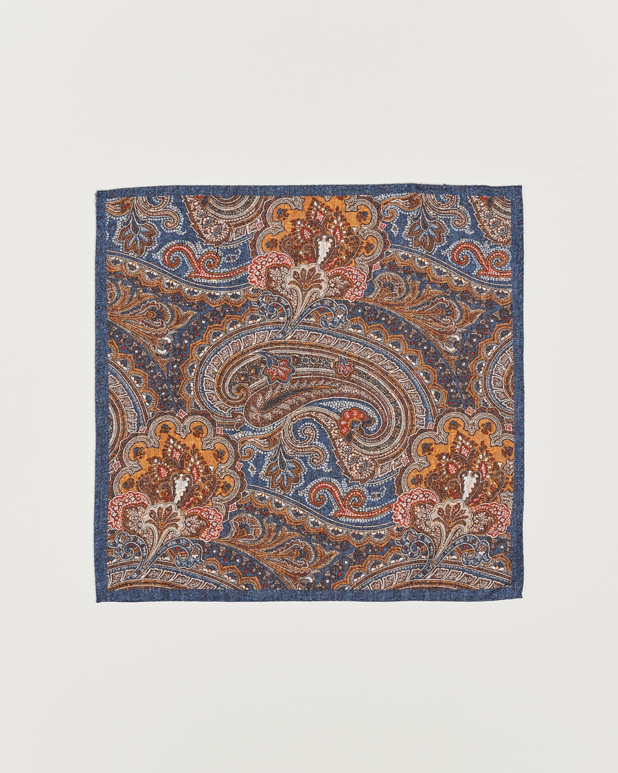 Homme | Amanda Christensen Cotton Flannel Doublefaced Pocket Square Navy | Amanda Christensen | Cotton Flannel Doublefaced Pocket Square Navy