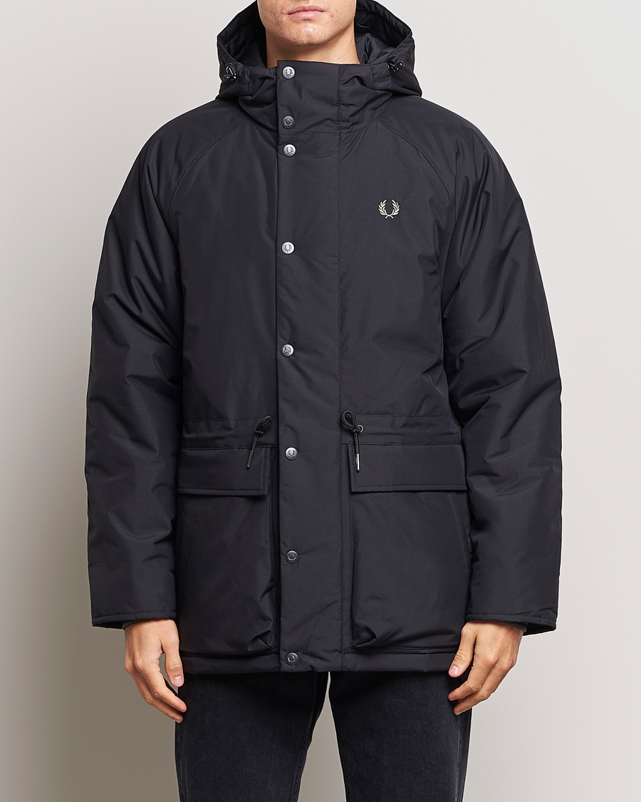 Homme | Manteaux Et Vestes | Fred Perry | Padded Zip Through Parka Black