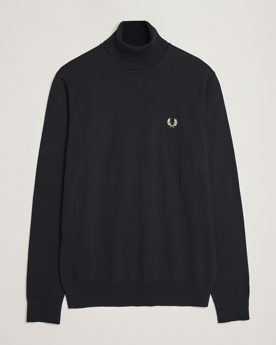 Homme | Pulls Et Tricots | Fred Perry | Knitted Rollneck Jumper Black