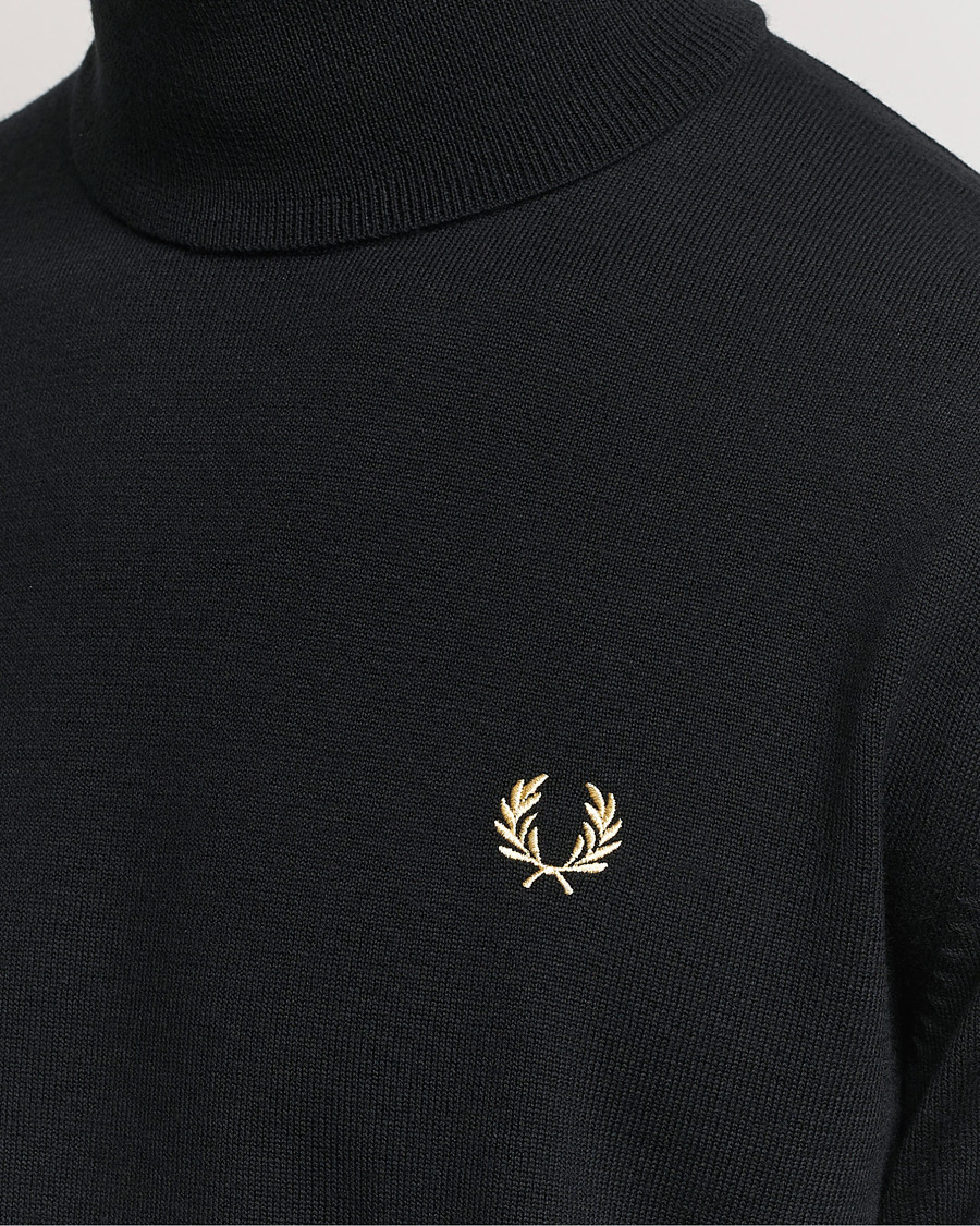 Homme | Pulls Et Tricots | Fred Perry | Knitted Rollneck Jumper Black