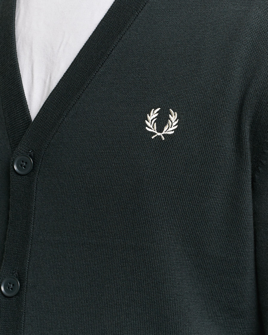 Homme | Pulls Et Tricots | Fred Perry | Knitted Cardigan Night Green