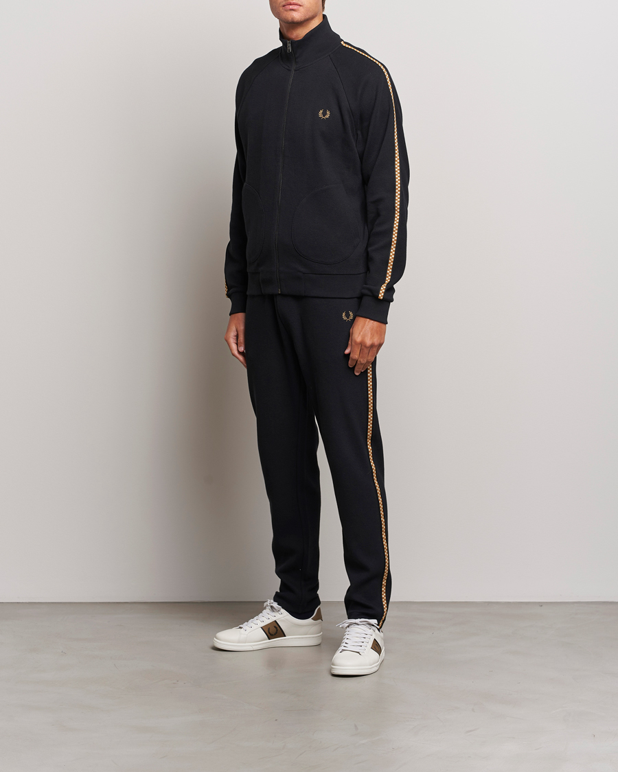 Homme | Pulls Et Tricots | Fred Perry | Checkboard Taped Zip Through Jacket Black