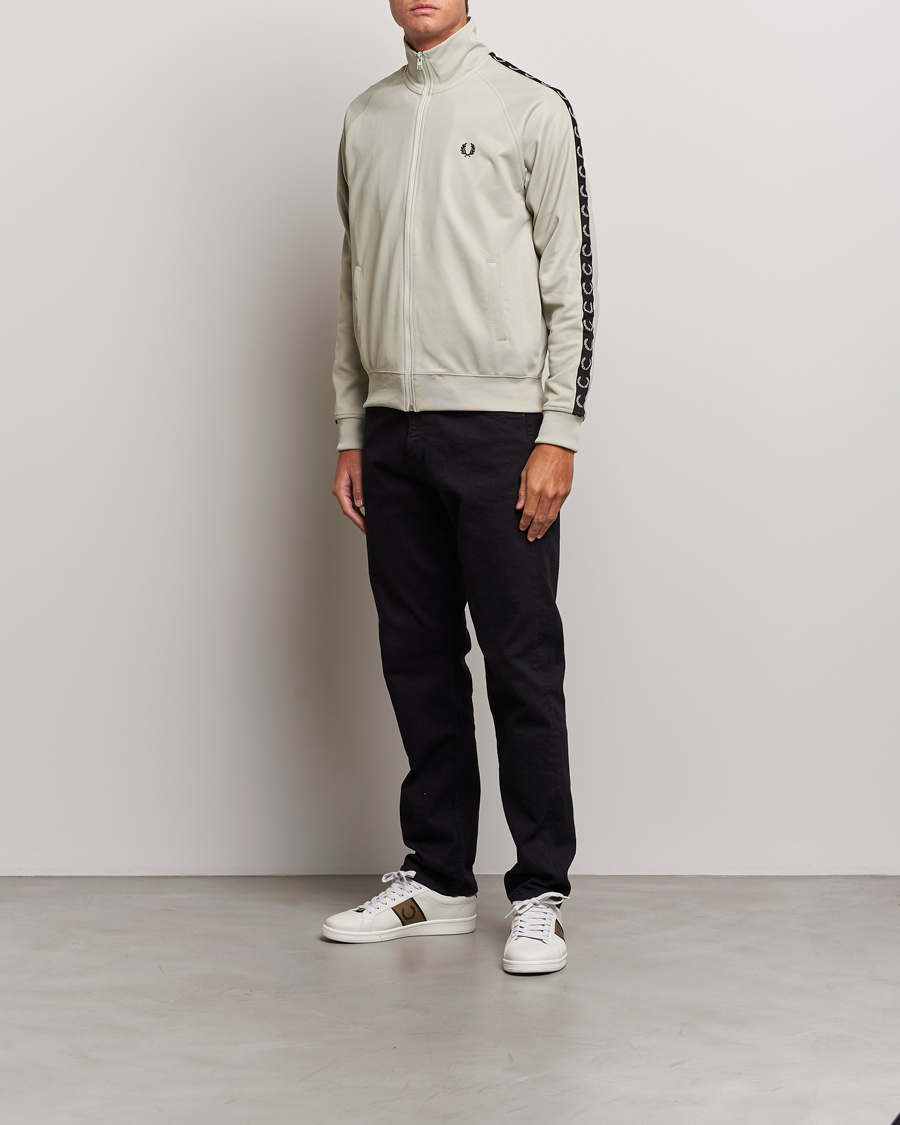 Homme | Pulls Et Tricots | Fred Perry | Taped Track Jacket Light Oyster