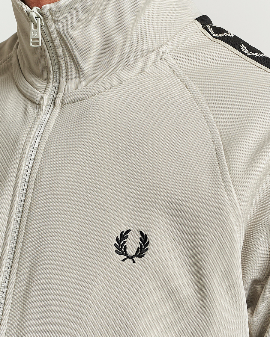 Homme | Pulls Et Tricots | Fred Perry | Taped Track Jacket Light Oyster