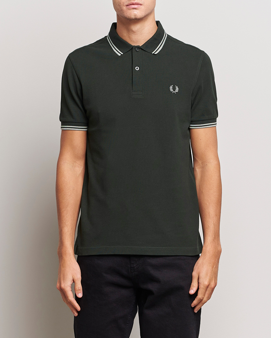 Homme | Polos | Fred Perry | Twin Tipped Polo Shirt Night Green