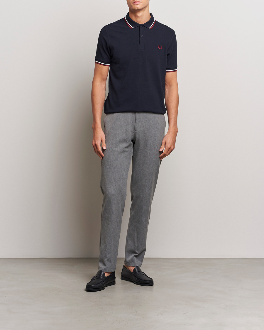 Heren | Polo's | Fred Perry | Twin Tipped Polo Shirt Navy