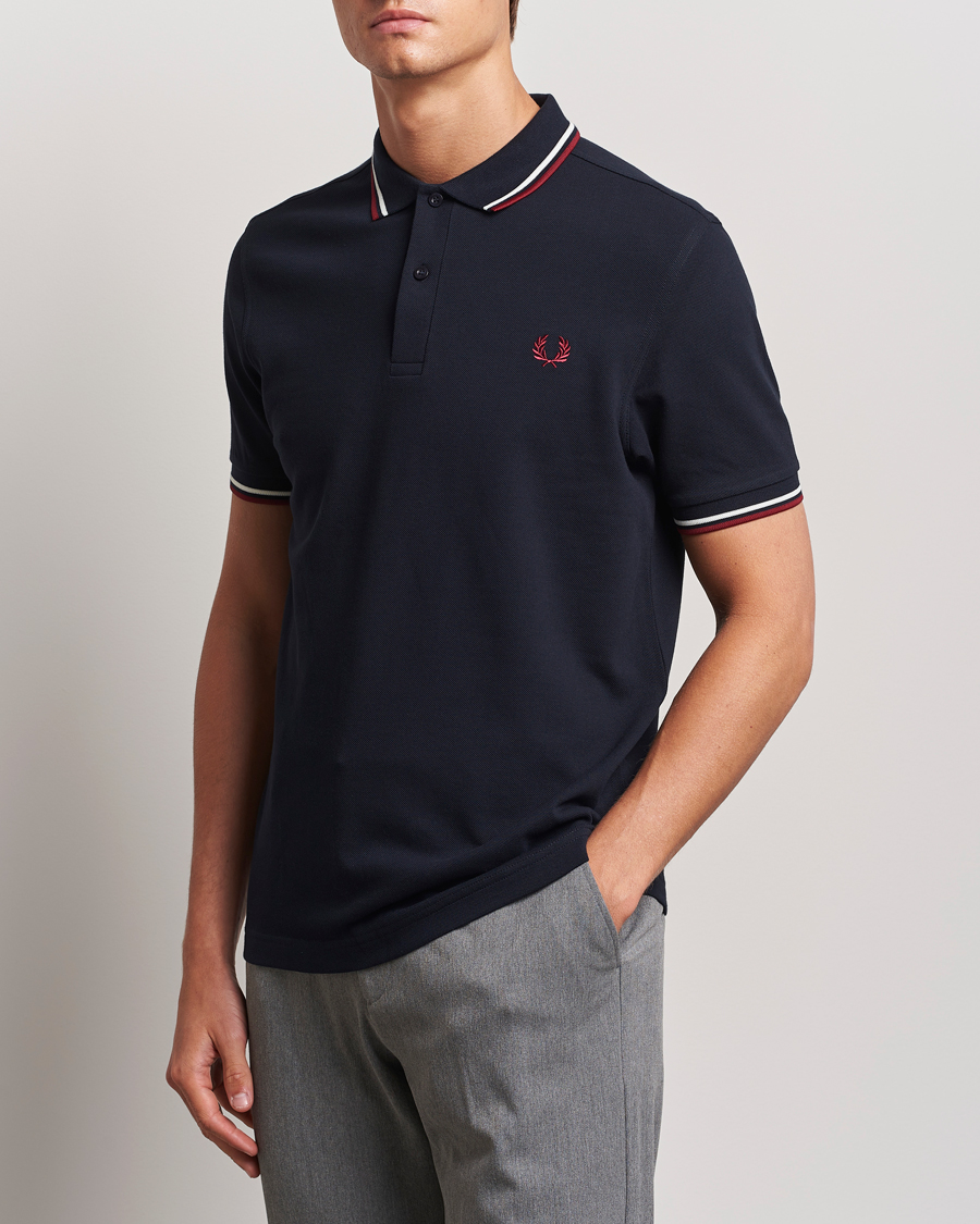 Heren | Polo's | Fred Perry | Twin Tipped Polo Shirt Navy