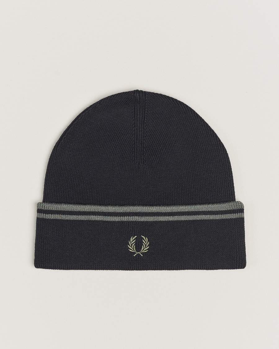 Homme | Fred Perry Twin Tipped Merino Beanie Black | Fred Perry | Twin Tipped Merino Beanie Black