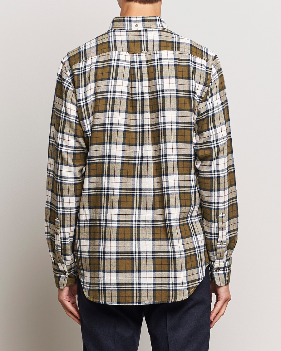 Heren | Overhemden | GANT | Regular Fit Flannel Checked Shirt Dark Cactus