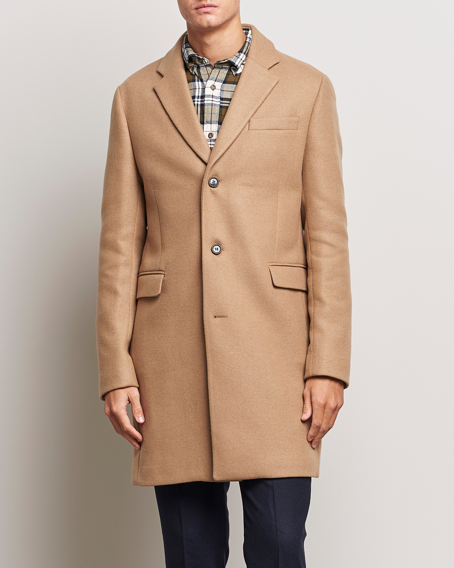 Homme | Manteaux Et Vestes | GANT | Tailored Wool Coat Mustard Beige