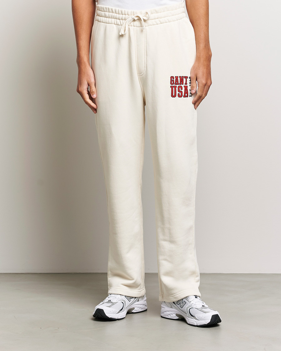 Heren | Broeken | GANT | USA Sweatpants Cream