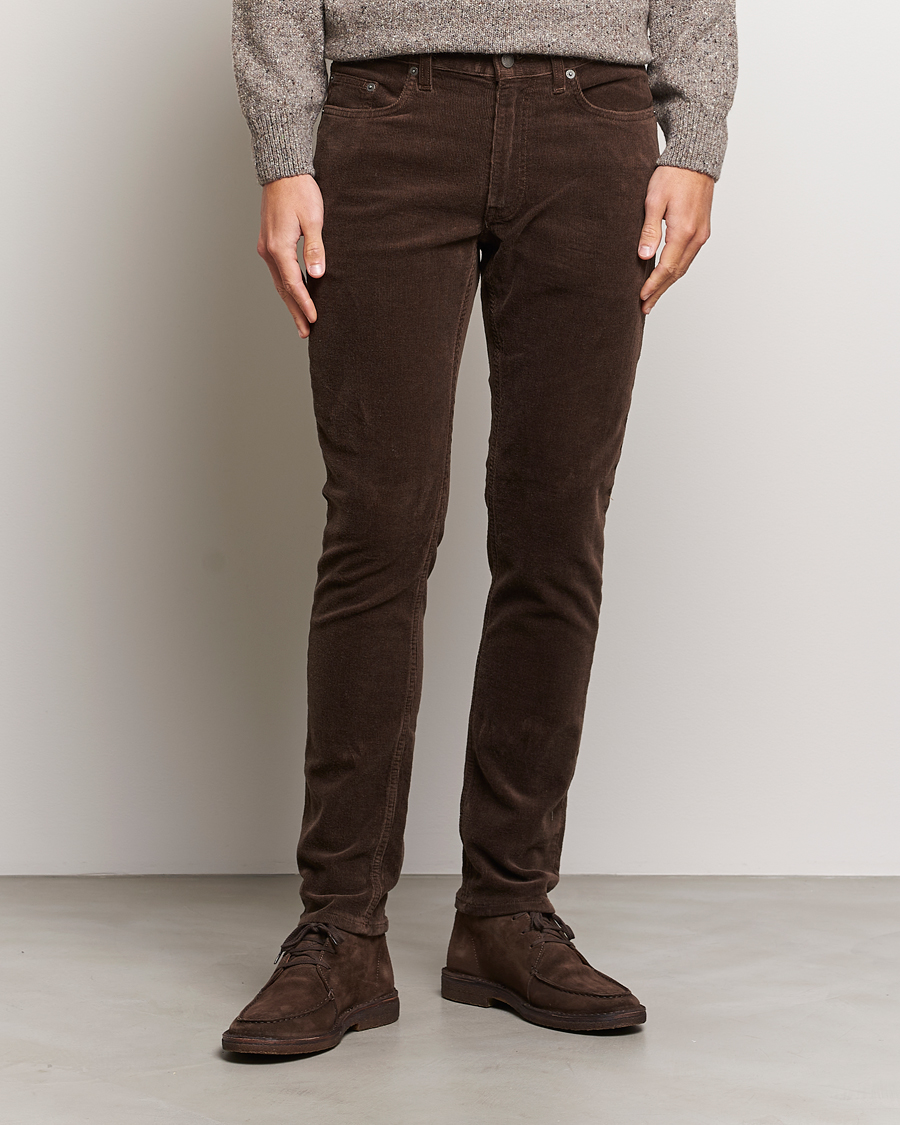 Heren | Broeken | Gant | Cord 5-Pocket Jeans Rich Brown
