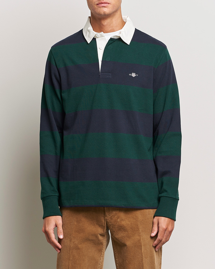 Heren | Truien | GANT | Original Barstripe Heavy Rugger Tartan Green