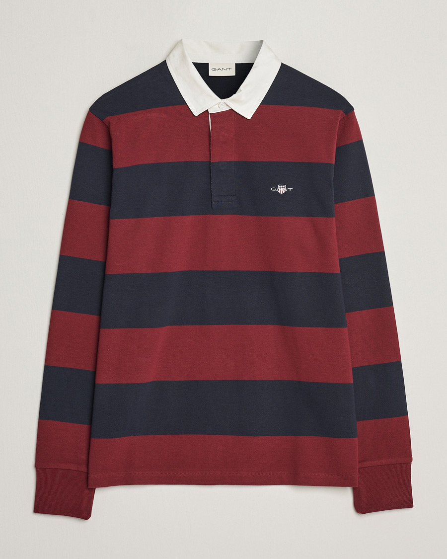 Heren | Truien | GANT | Original Barstripe Heavy Rugger Plumped Red
