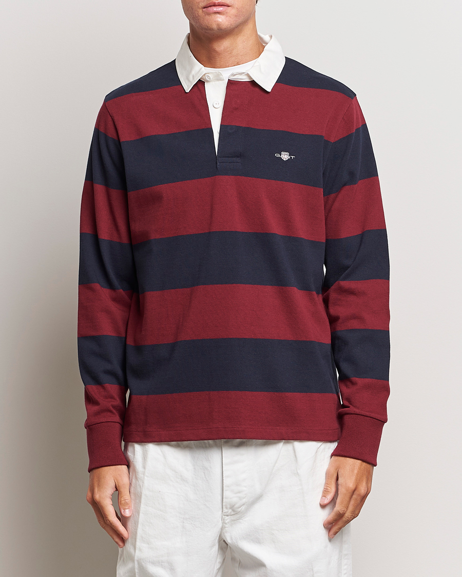 Heren | Truien | GANT | Original Barstripe Heavy Rugger Plumped Red