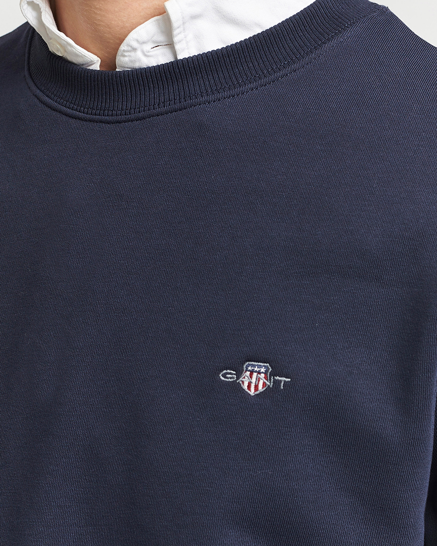 Homme | Pulls Et Tricots | Gant | Original Crew Neck Sweatshirt Evening Blue