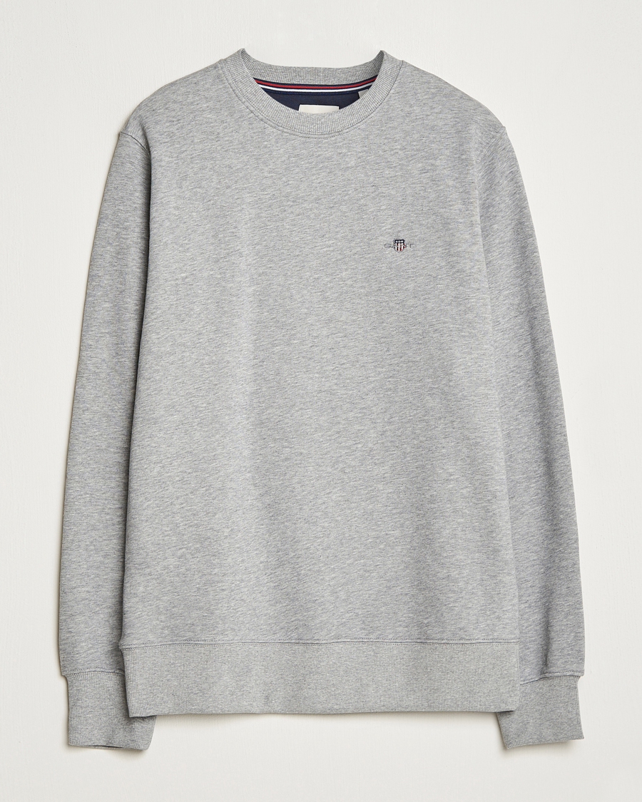 Heren | Truien | Gant | Original Crew Neck Sweatshirt Grey Melange