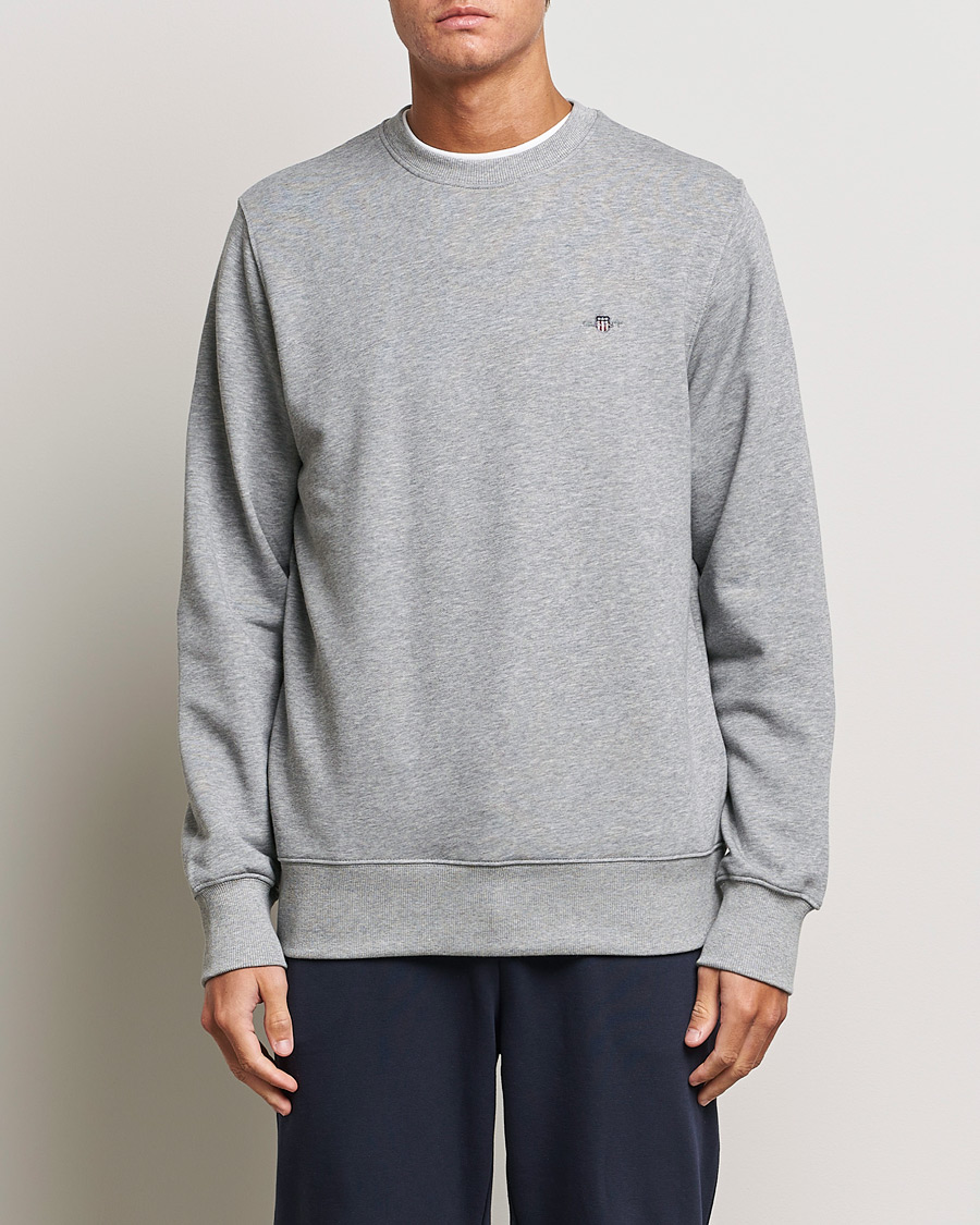 Heren | Truien | Gant | Original Crew Neck Sweatshirt Grey Melange