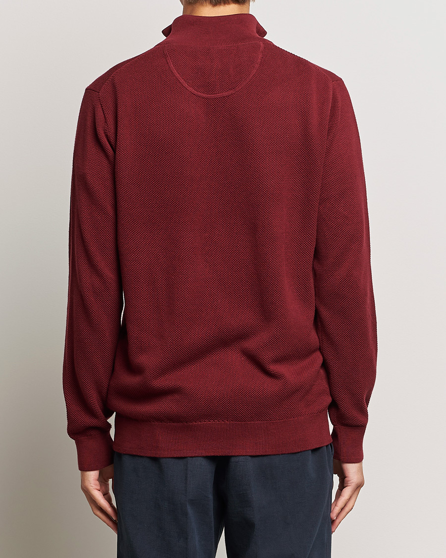Homme | Pulls Et Tricots | GANT | Cotton Pique Half Zip Plumped Red