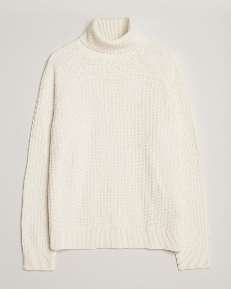 Homme | Pulls Et Tricots | GANT | Lambswool Textured Rollneck Cream