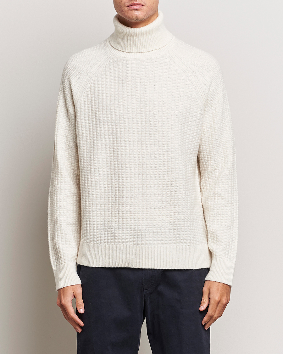 Homme | Pulls Et Tricots | GANT | Lambswool Textured Rollneck Cream