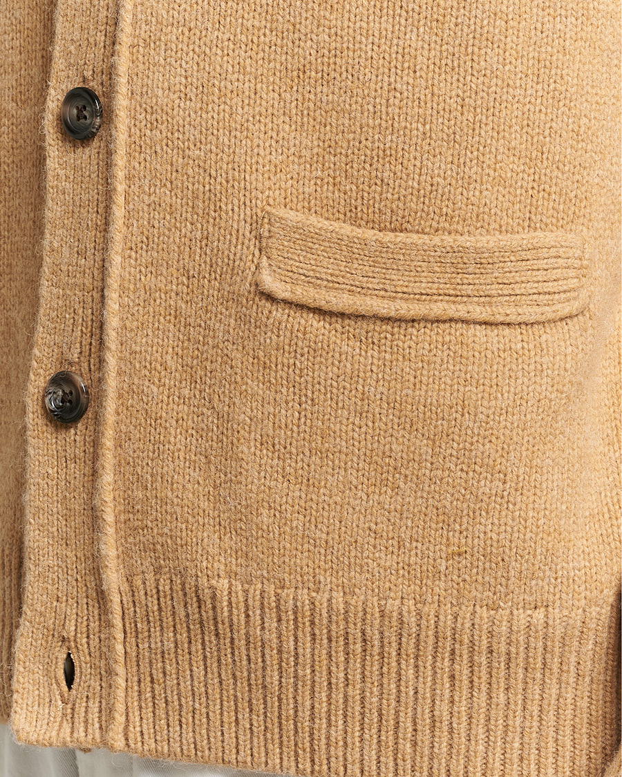 Heren | Truien | GANT | Soft Wool Cardigan Khaki Melange