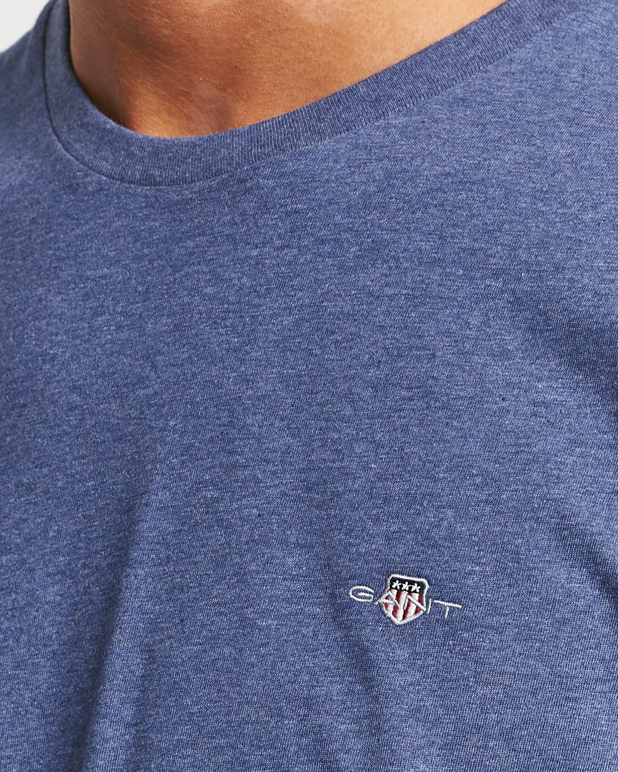 Heren | T-shirts | GANT | The Original T-Shirt Dark Jeansblue Melange