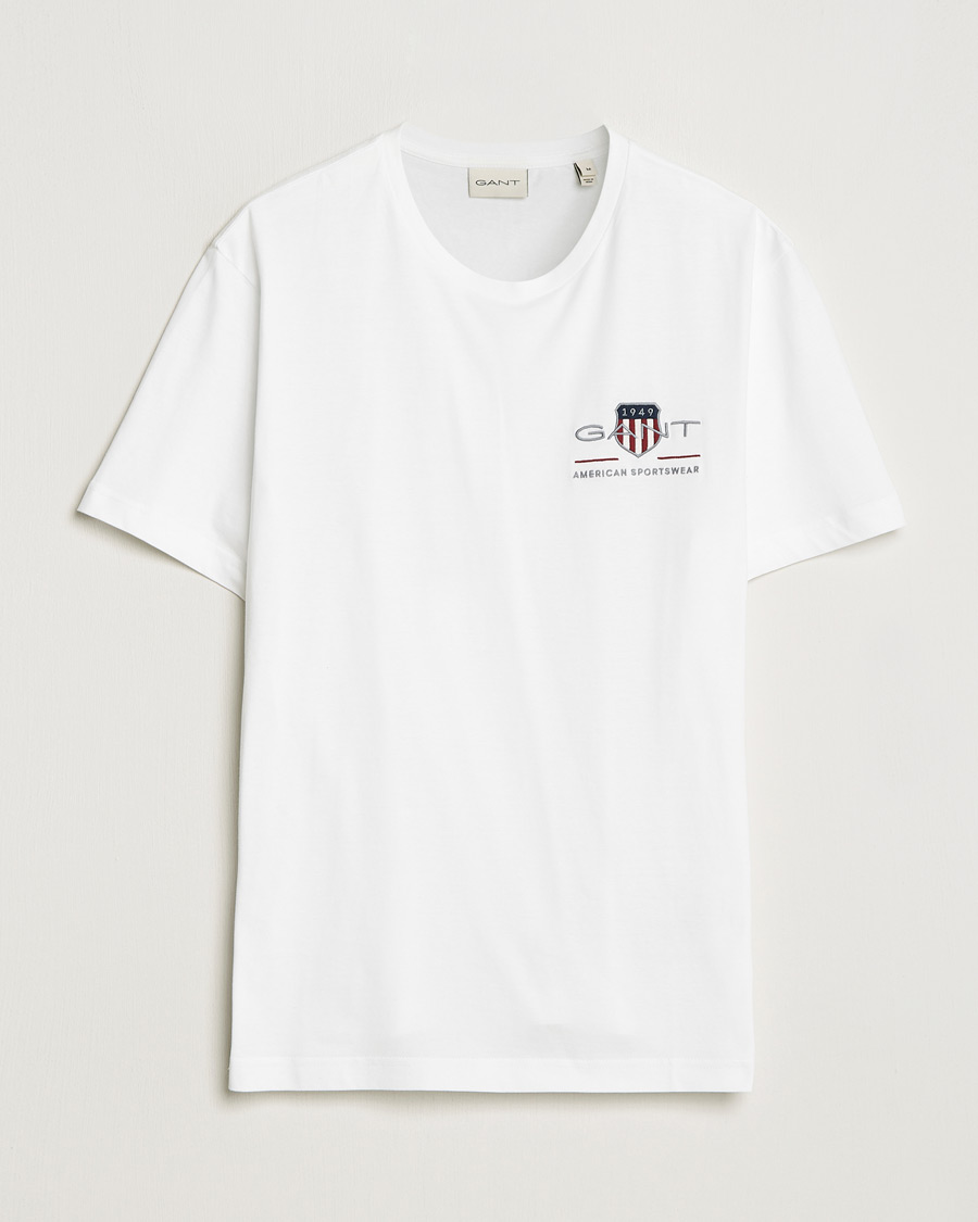 Heren | T-shirts | GANT | Archive Shield Small Logo T-Shirt White