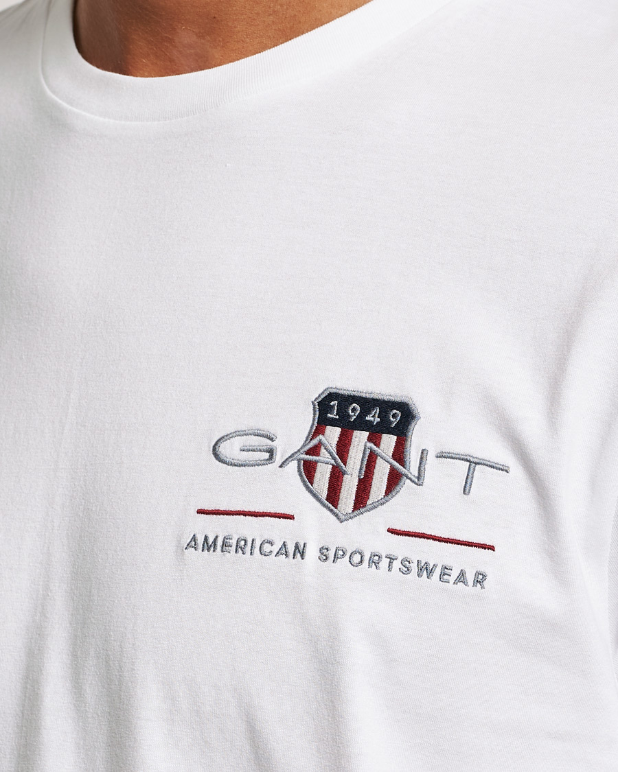 Heren | T-shirts | GANT | Archive Shield Small Logo T-Shirt White