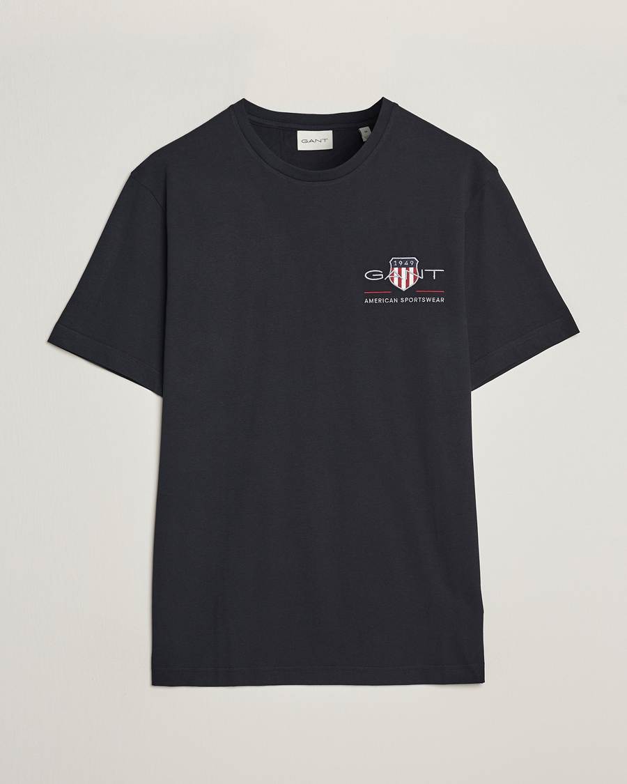 Heren | T-shirts | GANT | Archive Shield Small Logo T-Shirt Black