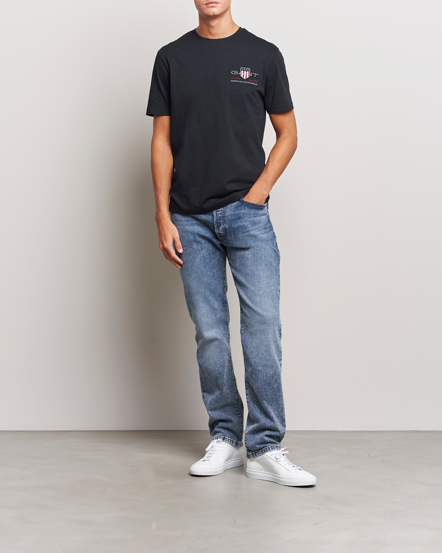 Heren | T-shirts | GANT | Archive Shield Small Logo T-Shirt Black