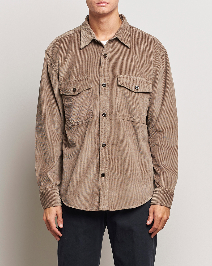 Homme | Chemises | GANT | Relaxed Fit Corduroy Overshirt Desert Brown