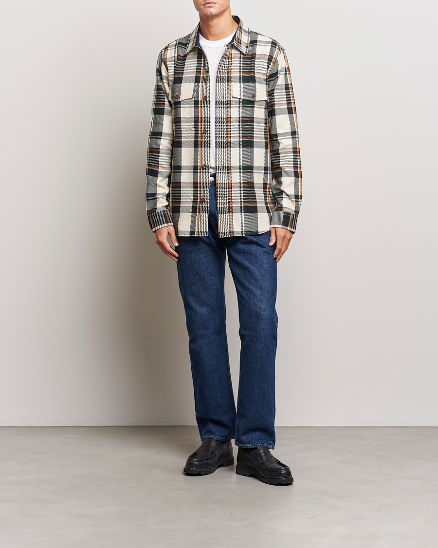Heren | Overhemden | GANT | Heavy Twill Checked Overshirt Putty Multi